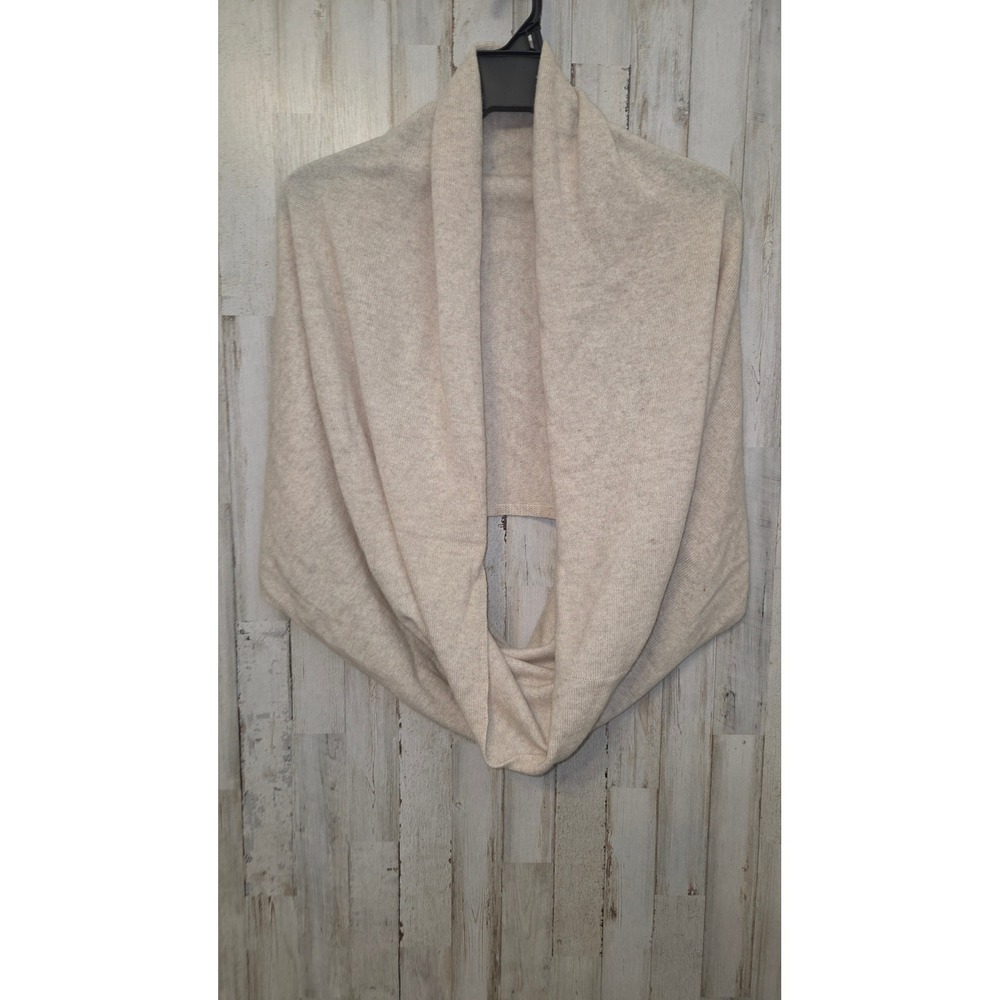 Nevin 100% Cashmere Ivory Infinity Wrap Poncho Sweater
